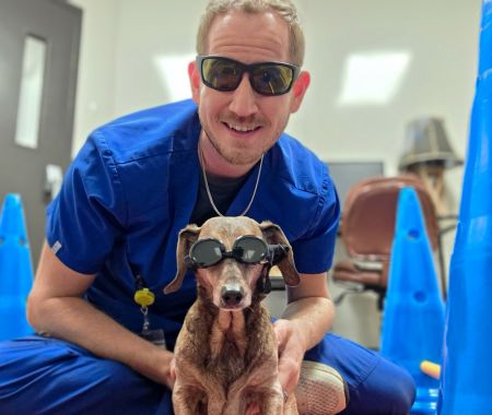 jacob and dauc with glasses Jacob and a dog Dauc wearing glasses